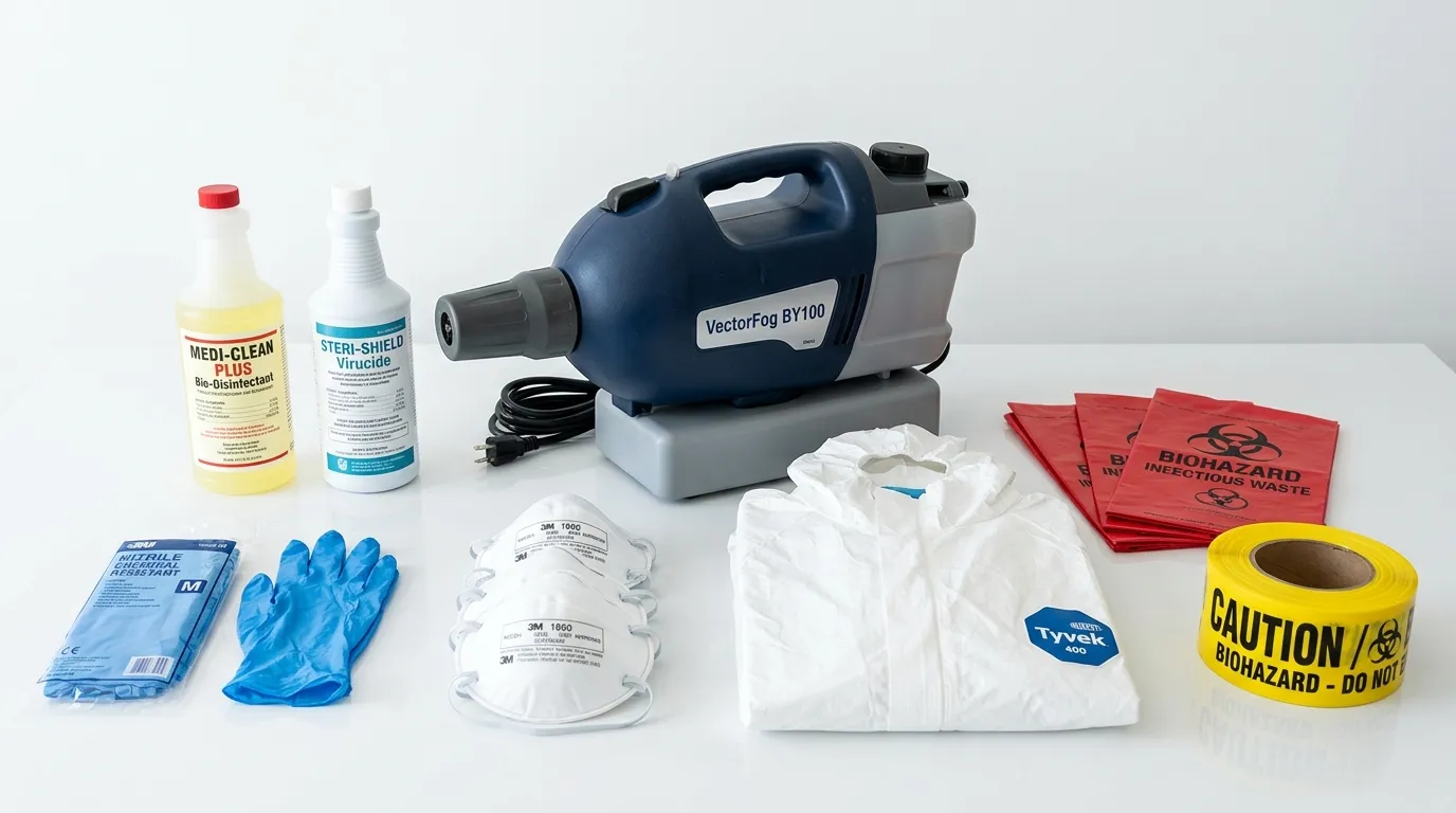 Professional biohazard remediation crew working in Knightdale