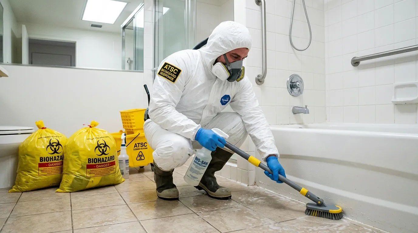 Decontamination equipment deployed for Blood Cleanup in Knightdale